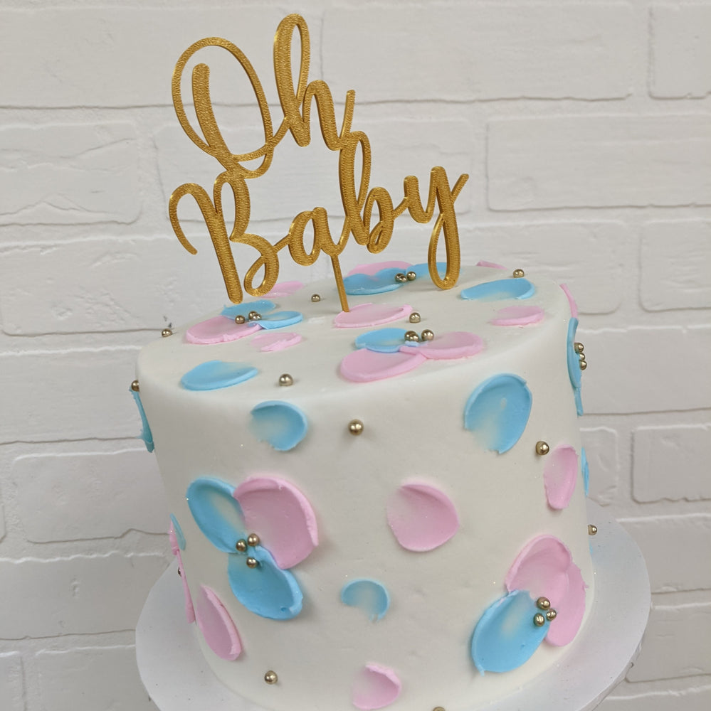 Oh Baby Gender Reveal Cake