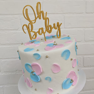 Oh Baby Gender Reveal Cake